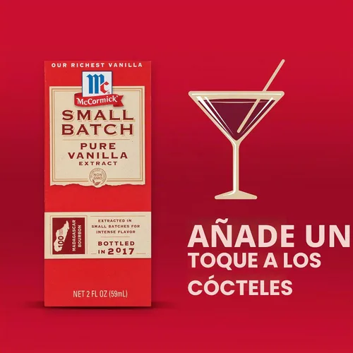 Vista 10 de McCormick - Extracto de vainilla, puro, lote pequeño, hecho con granos de vainilla Bourbon de Madagascar, 2 onzas líquidas