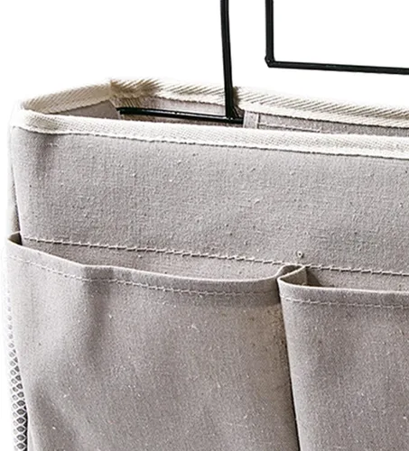 Vista 6 de Cosiki Bolsa de almacenamiento para colgar junto a la cama, mesita de noche, organizador de escritorio colgante para cabeceros, literas