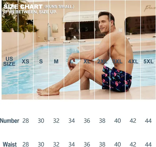 Vista 6 de BRISIRA Trajes de baño para hombre con entrepierna de 5 pulgadas, forro de compresión, pantalones cortos de playa para natación, traje de baño
