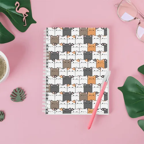 Vista 6 de GOLEEX Cats Lover Blank Spiral Notebook Journal Notebooks Ruled Weekly Daily Monthly Planner Organizer Lined Note Taking Notepad Composition For Pet