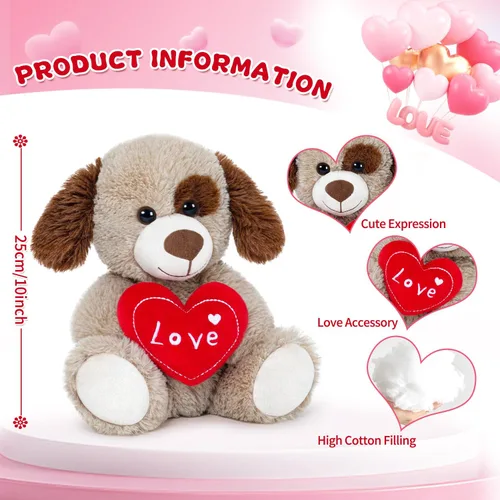 Vista 5 de Regalos para el día de la madre, oso pequeño y pequeño, animales de peluche lindos con texto en inglés "I Love You", juguete de peluche suave