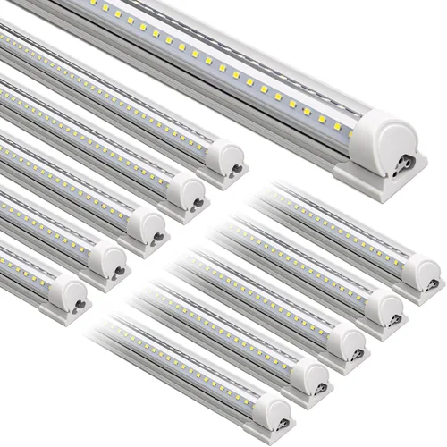 Vista 14 de Barrina T8 Luz LED para Taller 4 Pies, 40W 5500LM 5000K, Cubierta Transparente, Luces de Techo para Garaje, Lámpara LED en Forma de V, Luces