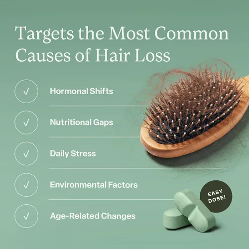 Vista 3 de Divi Vitaminas para el crecimiento del cabello para mujeres y hombres, hechas con ingredientes limpios, veganos y respaldados por la ciencia