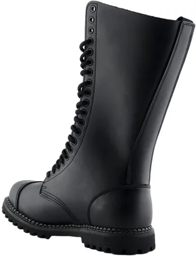 Vista 4 de Grinders King 2015 Negro Hombres de Seguridad de Acero Toe Derby Botas