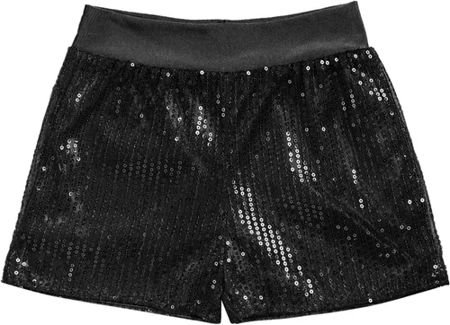Vista 6 de Pantalones cortos de ballet para niñas y niños con lentejuelas con purpurina, hip hop, jazz, ballet, baile, yoga, gimnasio, pantalones cortos