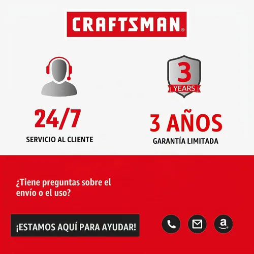 Vista 6 de CRAFTSMAN Carrete de cable de extensión retráctil de 50 pies, Edición del Contratista, con 4 tomas de corriente y cable SJTW resistente de 12 AWG