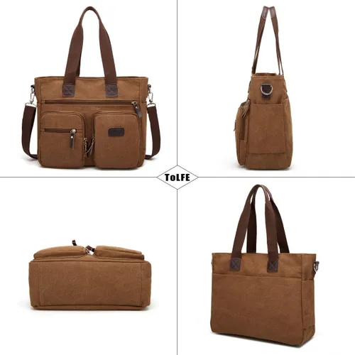 Vista 5 de ToLFE Bolso de Mano con Asa Superior para Mujer, Bolso de Hombro, Bolso Mensajero, Bolso Tote, Cartera, Bolso Cruzado, Bolsa de Viaje para Trabajo