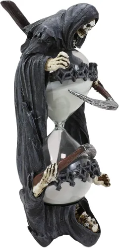 Vista 3 de Ebros Gift Anne Stokes - Estatua de temporizador de arena de 7.75 pulgadas de alto, Time Waits for No Man, estatua de temporizador de arena