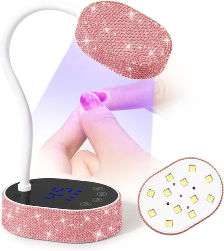 Vista 13 de Lámpara de uñas LED UV, mini luz UV para esmalte de uñas de gel, secador de uñas LED recargable, secado rápido, lámpara de uñas UV para el hogar