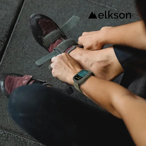 Vista 5 de elkson Compatible con Apple Watch 41mm Estuche Amortiguador, Estuche Resistente Serie Quattro para Apple Watch e iWatch Series 9 8 7, Cubierta