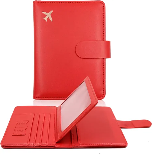 Vista 27 de Melsbrinna - Funda para pasaporte, ranuras para tarjetas, bonita funda para pasaporte para mujeres/hombres, resistente al agua con bloqueo RFID