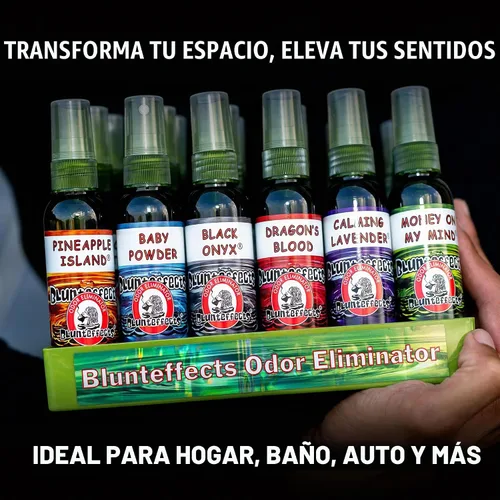 Vista 5 de Blunteffects Ambientador concentrado en espray 1 oz, ónix negro, paquete