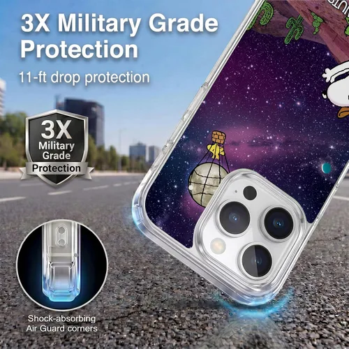 Vista 3 de Head Case Designs Funda de gel con licencia oficial de Peanuts Nebula Balloon Woodstock Snoopy Space Cowboy [protección de grado militar] compatible