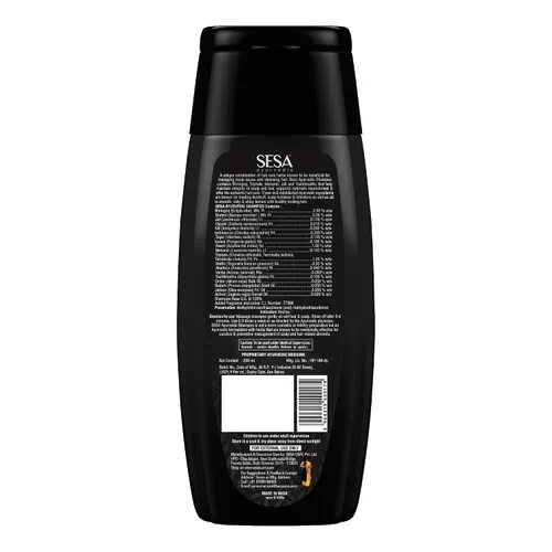 Vista 8 de Sesa Champú medicinal ayurvédico, Bhringraj y 16 hierbas raras, todo tipo de cabello, 6.8 fl oz, paquete de 1, sin parabenos