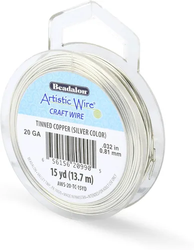 Vista 68 de Artistic Wire, Alambre de cobre de color chapado en plata de calibre 18, resistente al deslustre, amatista, 20 pies
