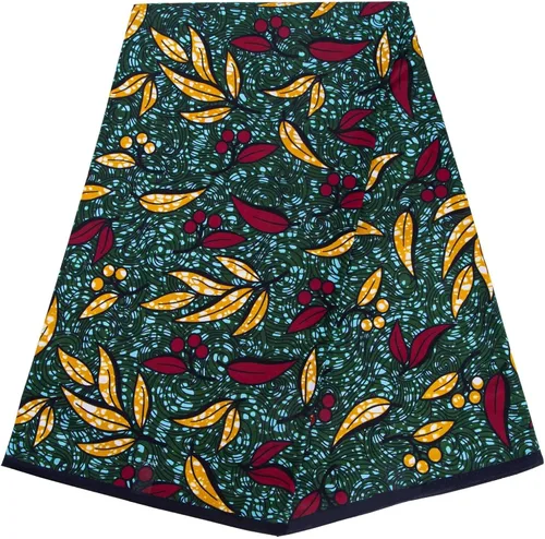 Vista 14 de BintaRealWax Tela africana de 6 yardas 100% algodón Ankara Kente Print Fabric Paño geométrico circular rojo de la impresión de la cera