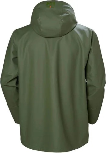 Vista 3 de Helly-Hansen Storm Waterproof Rain Jackets for Men Featuring Adjustable Hood with Drawcord and Double Main Fabric Front Flap