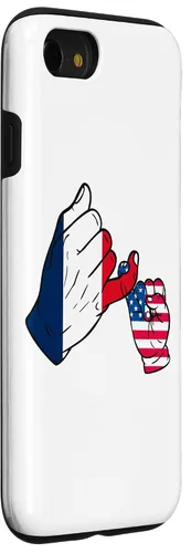 Vista 23 de iPhone XR Parent and child France USA family Case