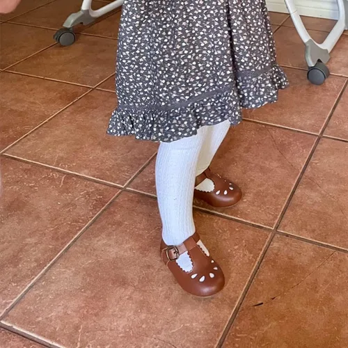 Vista 2 de Zapatos de vestir para niña pequeña, zapatos planos de bailarina, zapatos de fiesta, escuela, con lazo, zapatos de princesa para boda