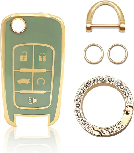 Vista 9 de Vrasly Compatible con funda para llavero Chevy con cordón para llavero
