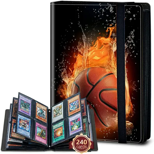 Vista 53 de Rossy Carpeta de tarjetas con 4 bolsillos, carpeta de tarjetas intercambiables, álbum de colección de tarjetas, para 160 tarjetas de carga lateral