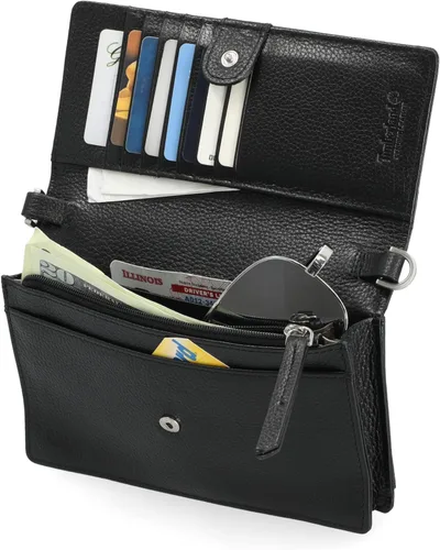 Vista 2 de Timberland Bolso cruzado de piel RFID, Negro (Pebble)