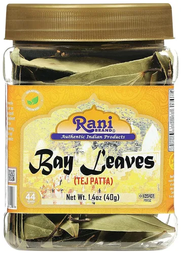 Vista 14 de Rani Organic Bay Leaves (Tej Patta) Especias enteras seleccionadas a mano Extra grandes 0.4oz (12g) Frasco PET ~ Todo natural Apto para gluten