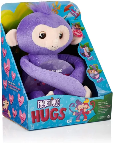 Vista 8 de WowWee Fingerlings Hugs - Mascota interactiva de mono bebé, peluche interactivo