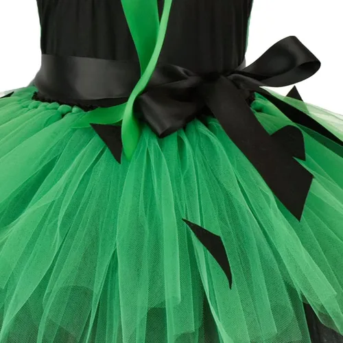 Vista 2 de Disfraz de guijarros de Halloween para niñas pequeñas, vestido de tul de malla, trajes de princesa para niñas y niños, fiesta de disfraces