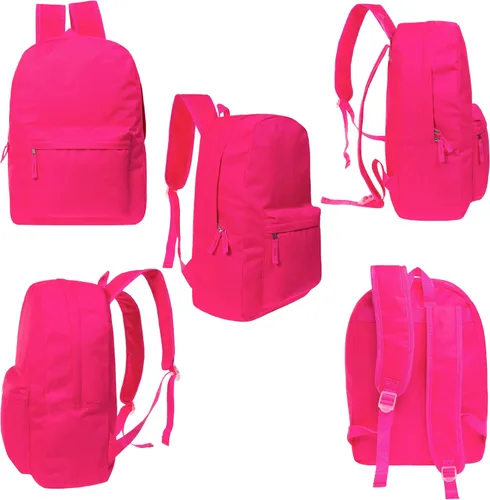 Vista 5 de Moda West 17 Inch Bulk Backpacks with School Supply Kit - Case of 12 Wholesale Backpacks Assorted