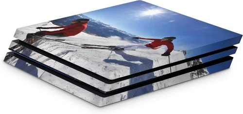 Vista 4 de PS4 PRO - Adhesivo de vinilo personalizado para consola + juego de 2 fundas de controlador