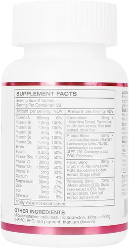 Vista 5 de JulyDeer Multivitamínico para mujeres 60 tabletas completas multiminerales 2 botellas.