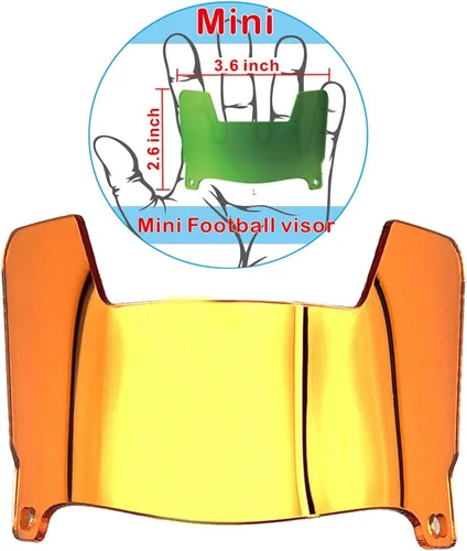 Vista 8 de Visera de casco de fútbol mini transparente con clips de ajuste universal para coleccionistas y exhibición