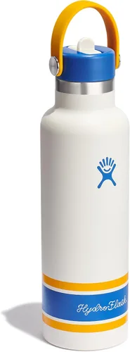 Vista 2 de Hydro Flask Botella de agua – Acero inoxidable aislado – Tapa flexible con pajita de boca estándar, antiderrames, a prueba de fugas y recargable
