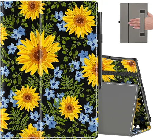 Vista 10 de COOWPS Funda para tableta Amazon Fire HD 10 (13ª/11ª generación, versión 2023/2021) de 10.1" – Funda plegable delgada con función de encendido