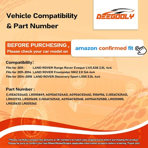 Vista 2 de Kit de cadena de distribución + 2 piezas VVT CJ5E6C525AD CJ5E6C524AD + cadena de bomba de aceite para 2011 + Range Rover Evoque, para Freelander