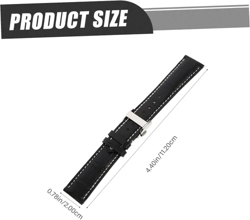 Vista 13 de Correa de reloj para hombre, correa de reloj de cuero, correa universal para la piel, correa de reloj de acero inoxidable