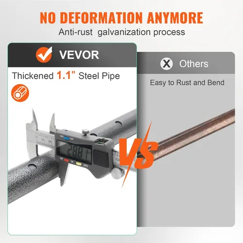 Vista 5 de VEVOR Barra de Carga, Barra de Cama de Camión Ajustable de 40" a 73", Barra Estabilizadora de Carga de Acero Resistente con Capacidad de 220 lbs