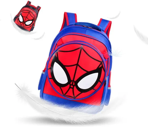 Vista 5 de FENGJINRUHUA Lindo juego de rol de dibujos animados escuela primaria mochila niños cómic niños niñas mochila, Q-azul marino, Mochila escolar