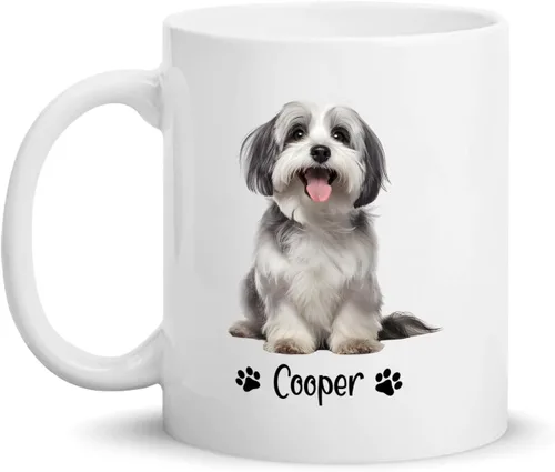 Vista 32 de Taza de café personalizada Golden Retriever con nombre para mamá o papá del perro, regalo personalizado para los amantes de los perros, taza de Taza