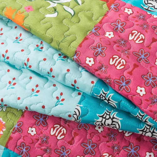 Vista 7 de SLPR All is Bright - Juego de edredón de 2 piezas, tamaño individual con 1 funda, colcha acolchada ligera de verano con parches coloridos, ropa