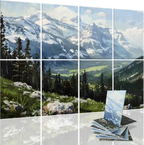 Vista 11 de Art3d paneles insonorizantes para pared 48"x32", paquete de 8 paneles acústicos de pared con arte, paneles de pared decorativos y absorbentes
