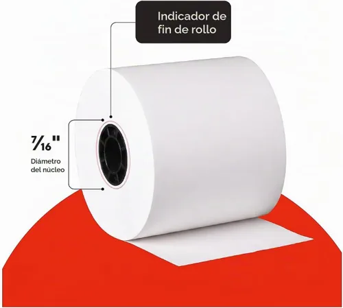 Vista 9 de Rollos de papel de impresora de punto de servicio y caja registradora de 3 pulgadas x 128 pies Blanco