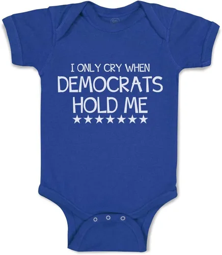 Vista 10 de Cute Rascals Body de bebé personalizado I Only Cry When Democrats Hold Me Boy & Girl Baby Clothes Cotton Solo un diseño blanco