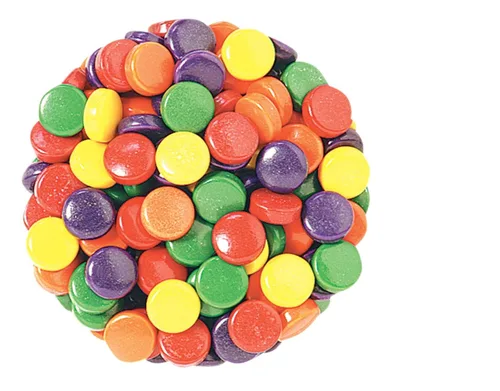 Vista 3 de Bayside Candy Caramelo prensado agrio recubierto, caramelo agridulce, sabores de frutas surtidos (1 libra)