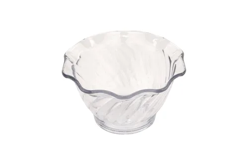 Vista 5 de G.E.T. DD-50-BK - Plato de postre para helado de tulipanes de plástico, 5 onzas, color negro (juego de 12)