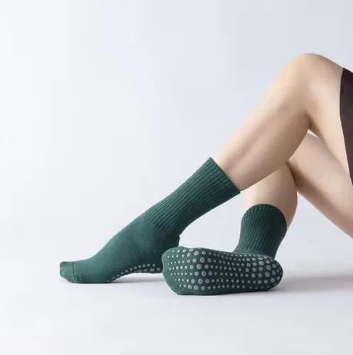 Vista 8 de Pilates Yoga Barre Grip Calcetines Crew para mujer