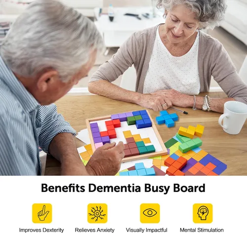 Vista 4 de Productos de demencia para ancianos, 15 azulejos de madera a juego para personas mayores, juegos de memoria fáciles para el Alzheimer, regalos