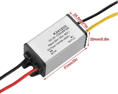 Vista 5 de Step Down Power GYVRM-K241205 5A DC-DC Convertidor 24V a 12V Módulo de convertidor de energía