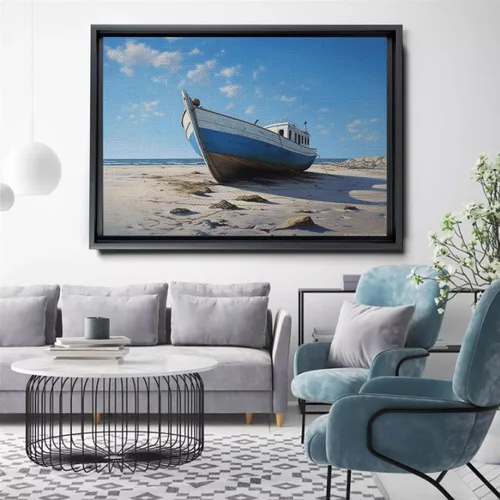 Vista 4 de Tranquil Coastal Escape, Beach Canvas Wall Art for Living Room Décor